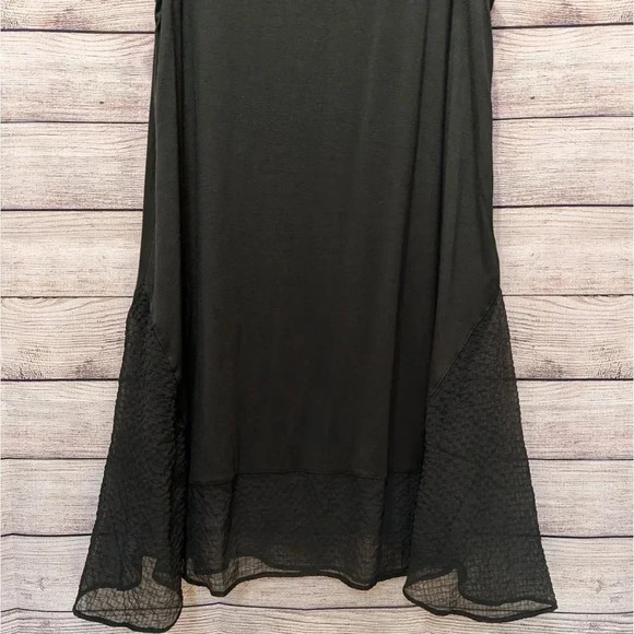 LOGO Layers Size Small Sleeveless Tunic Top Green Swing Stretchy Blouse #A282131 - Picture 10 of 11